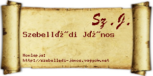 Szebellédi János névjegykártya